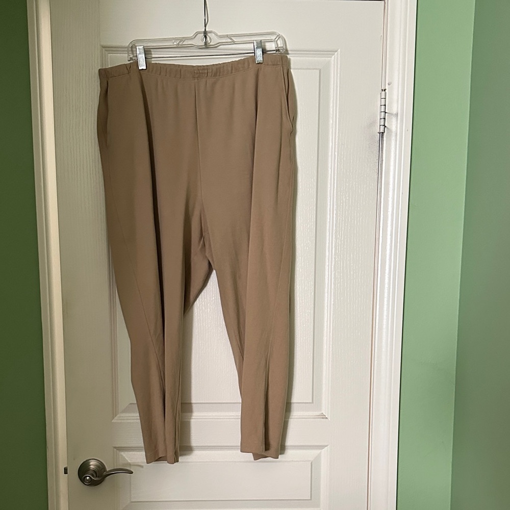 Lands' End Lightweight Pull-On Pants in Tan